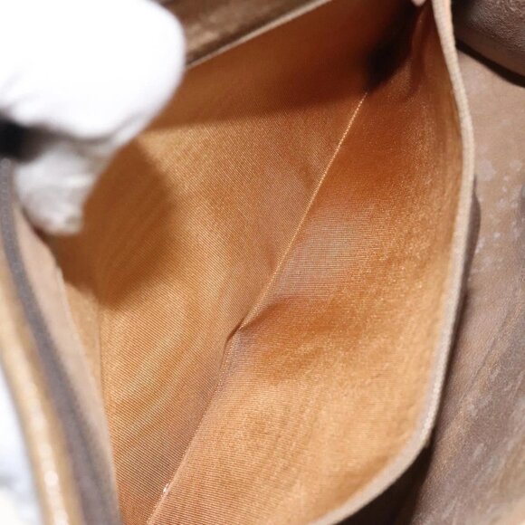 GUCCI GG Supreme Clutch Bag PVC Beige Gold 97 01 038 Auth 124397 - Picture 12 of 16